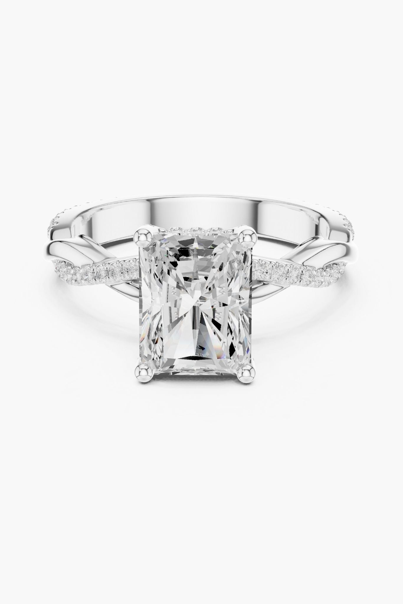 2ct Prism Asscher Solitaire Ring