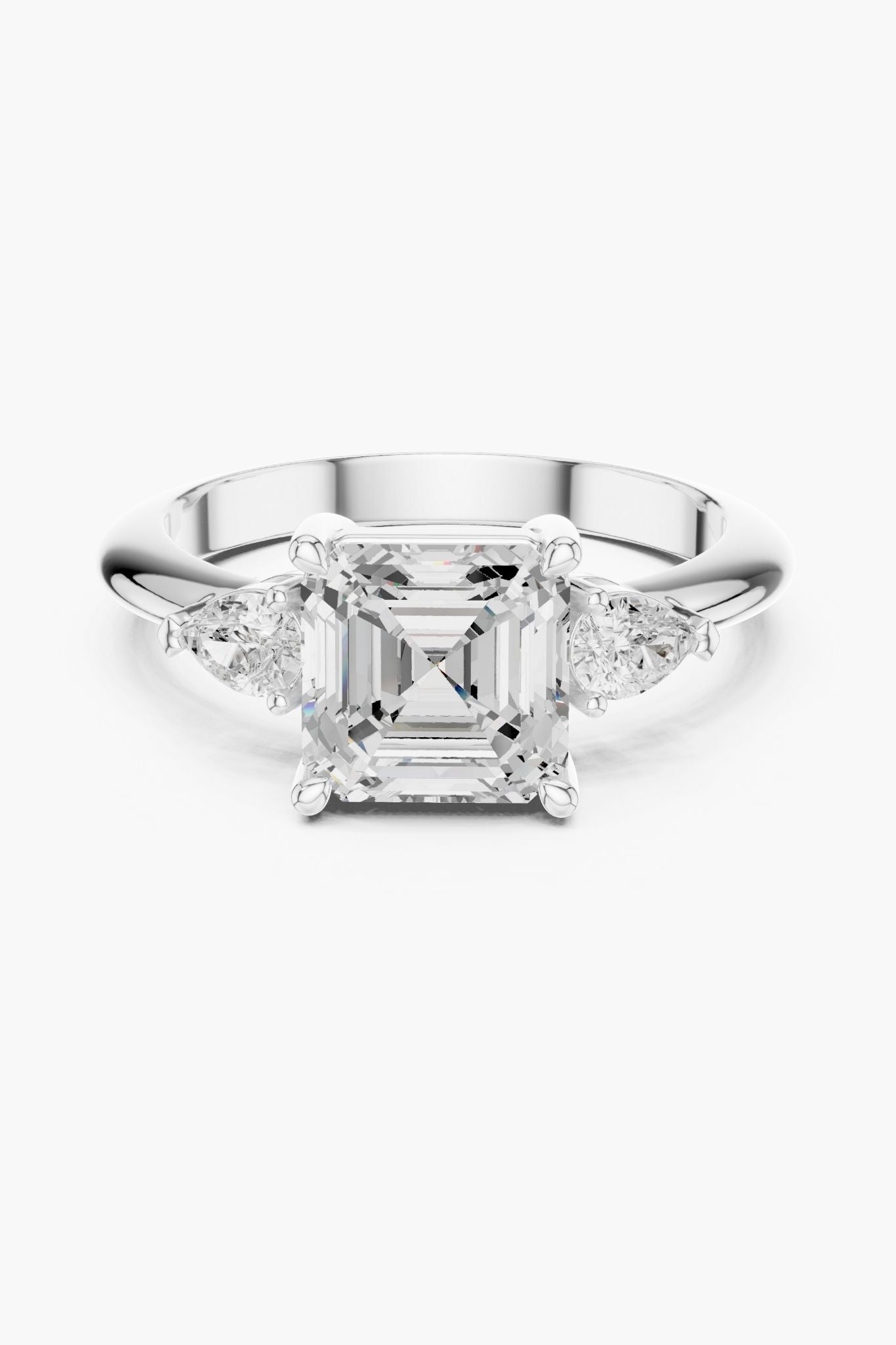2ct Mirror Trio Ring