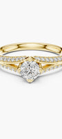 Luna 0.50ct Pave Solitaire Ring