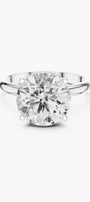 4ct Secret Halo Solitaire Ring