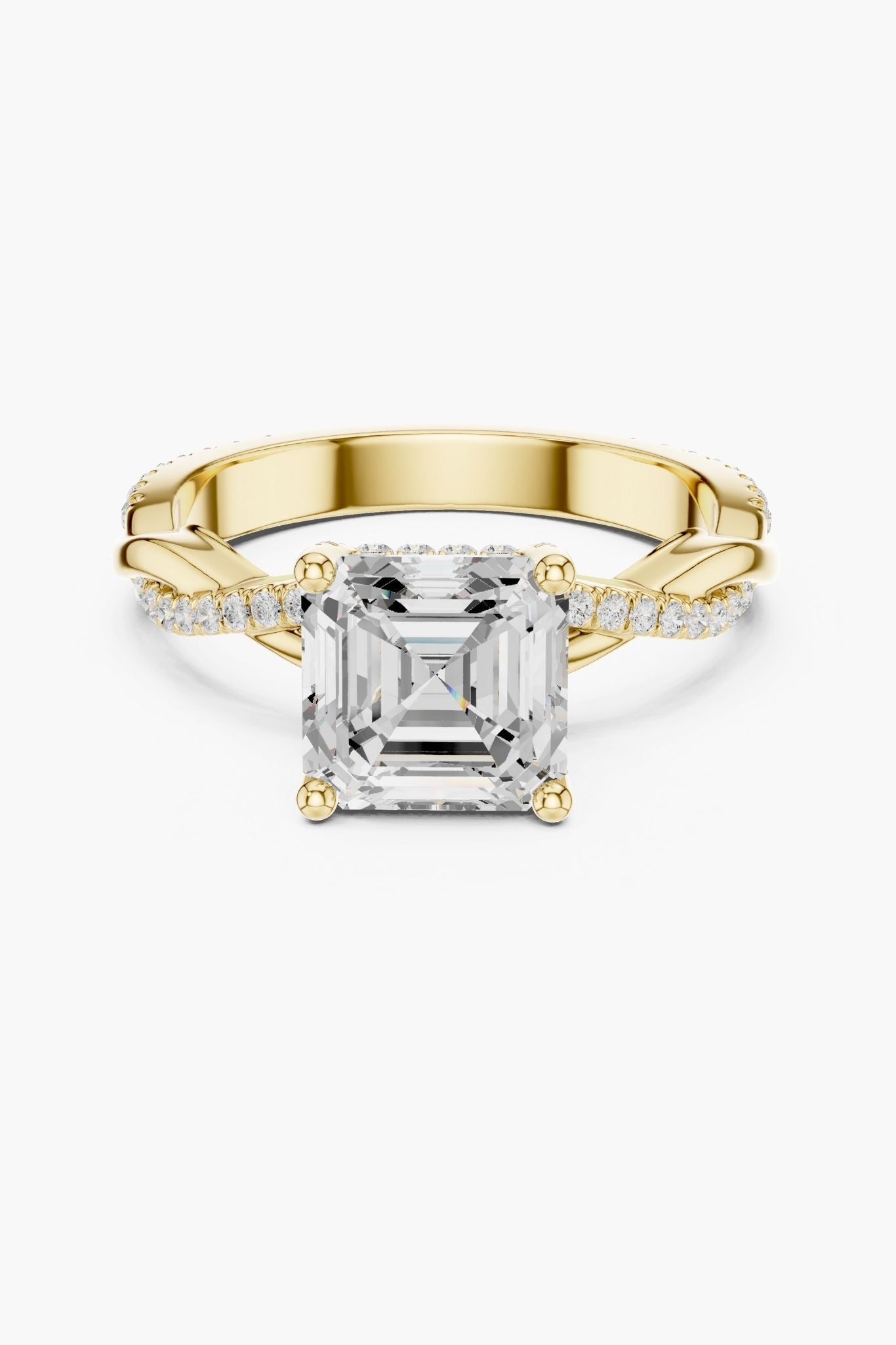 2ct Prism Asscher Solitaire Ring