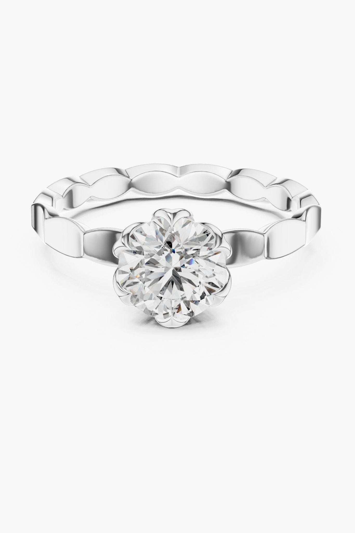 1ct Sculpted Solitaire Ring
