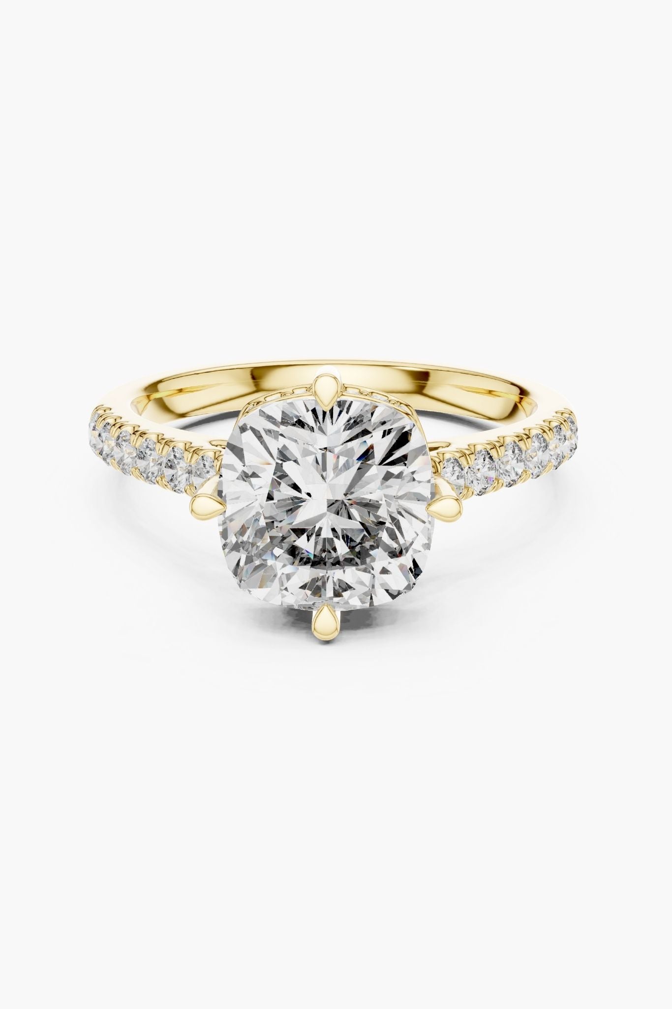 3.5ct Orbit Cushion Halo Ring