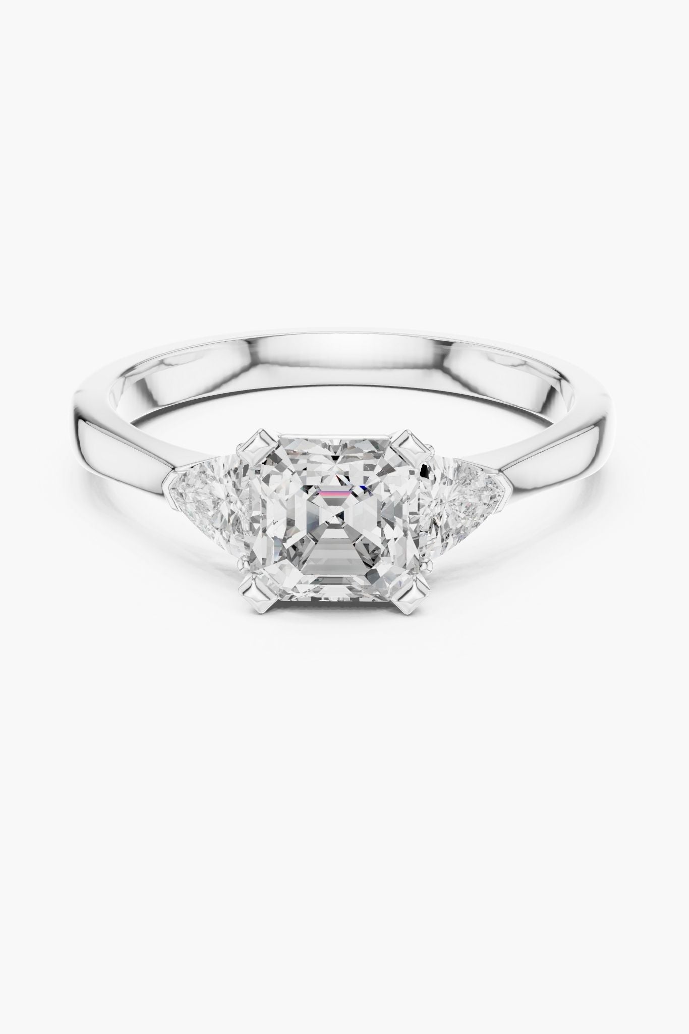 1ct Trinity Asscher Ring