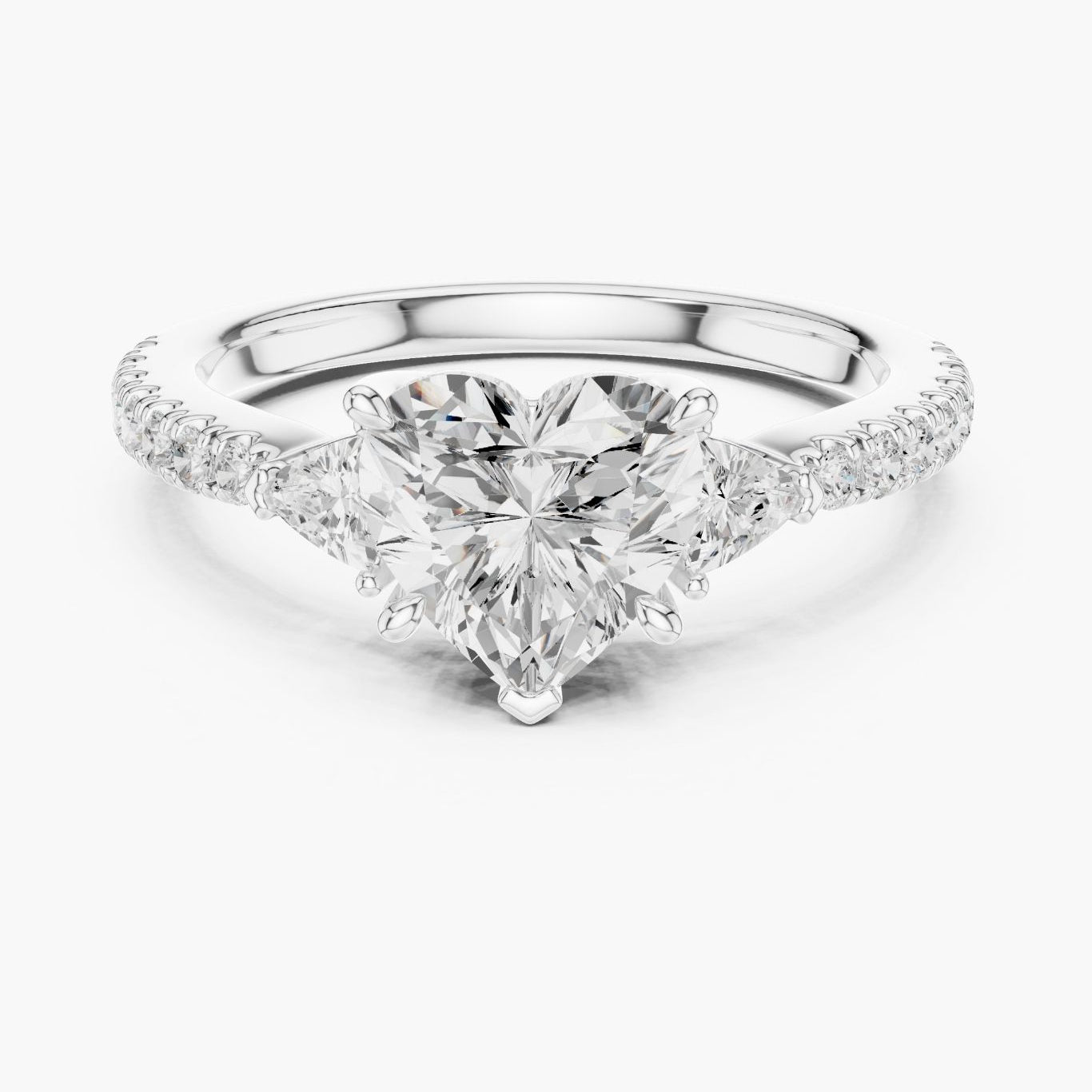 1.5ct Trinity Heart Diamond Ring