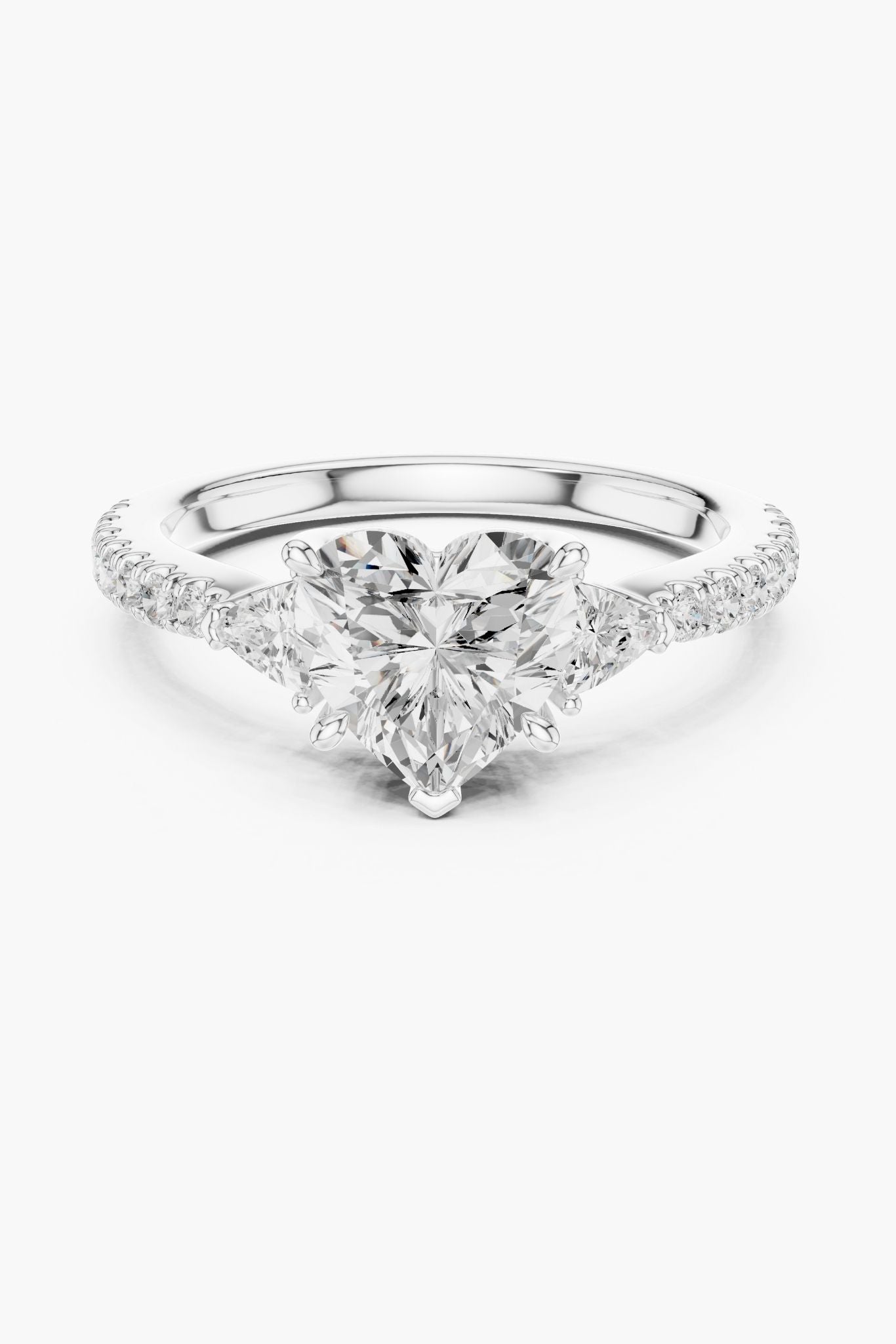 1.5ct Trinity Heart Diamond Ring