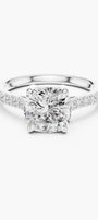 2ct Cushion Solitaire Pave Band