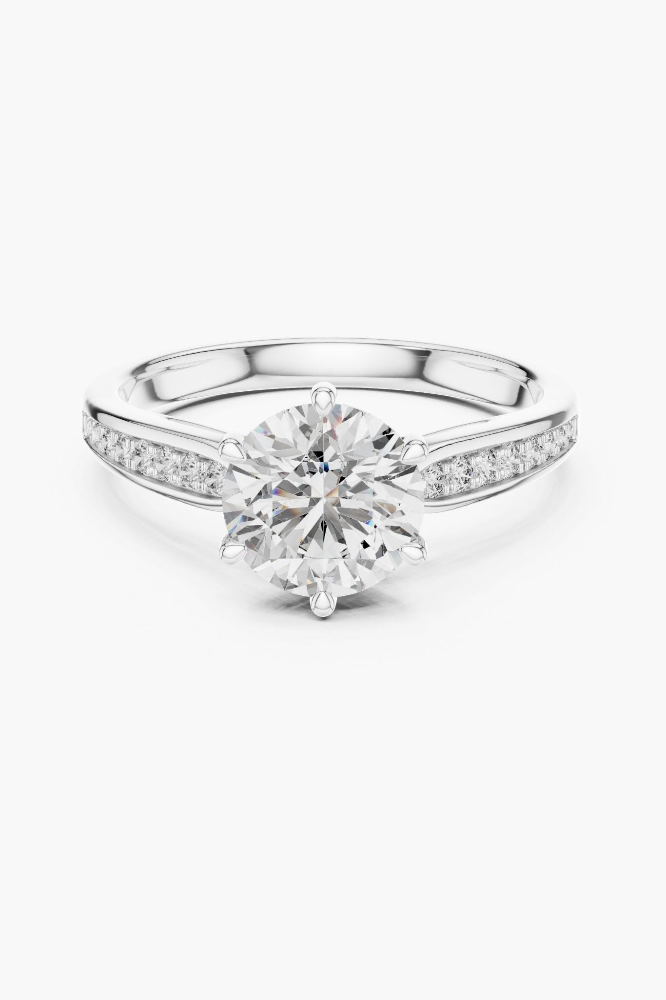 1ct Channel Band Solitaire Ring