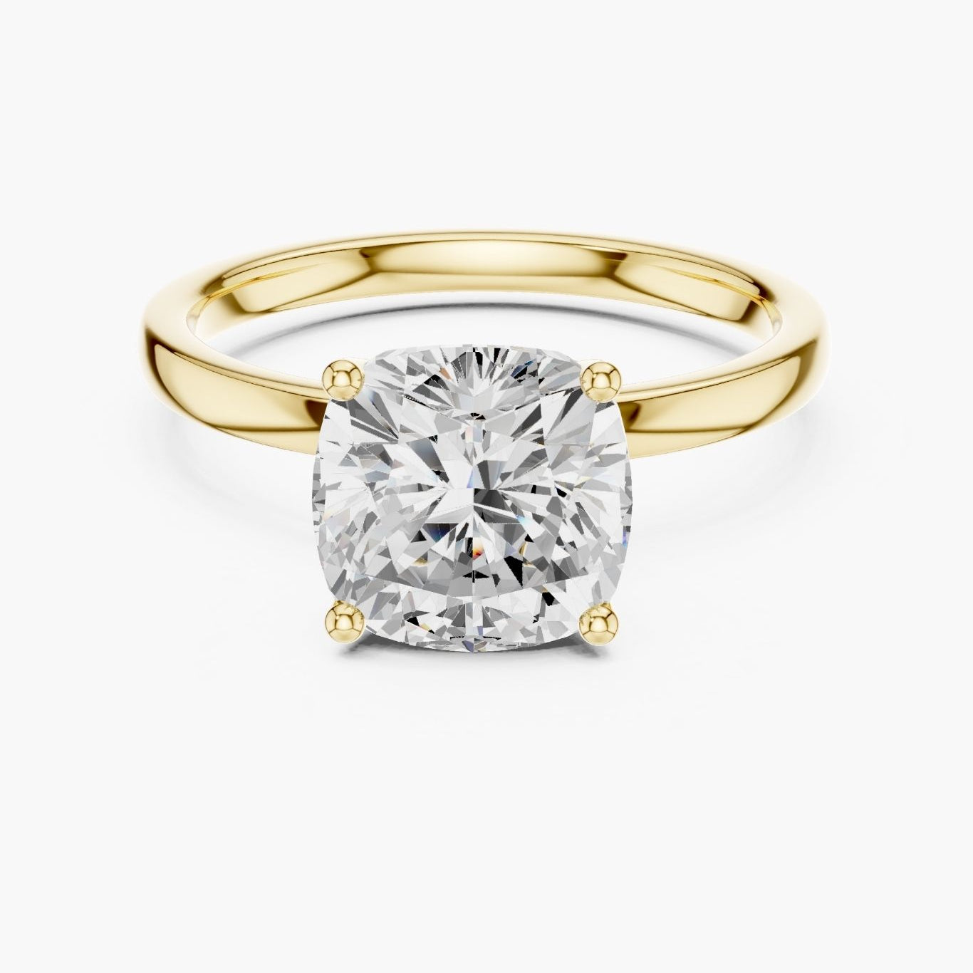 2ct Cushion Crown Diamond Ring
