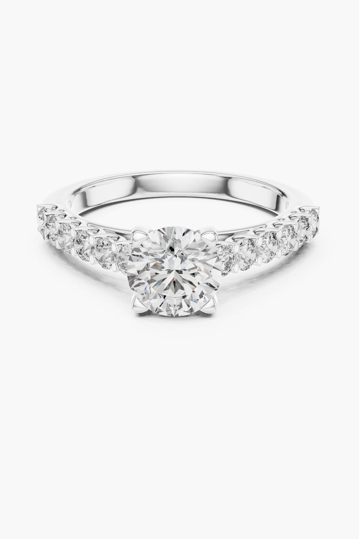 1ct Round Diamond Band Ring