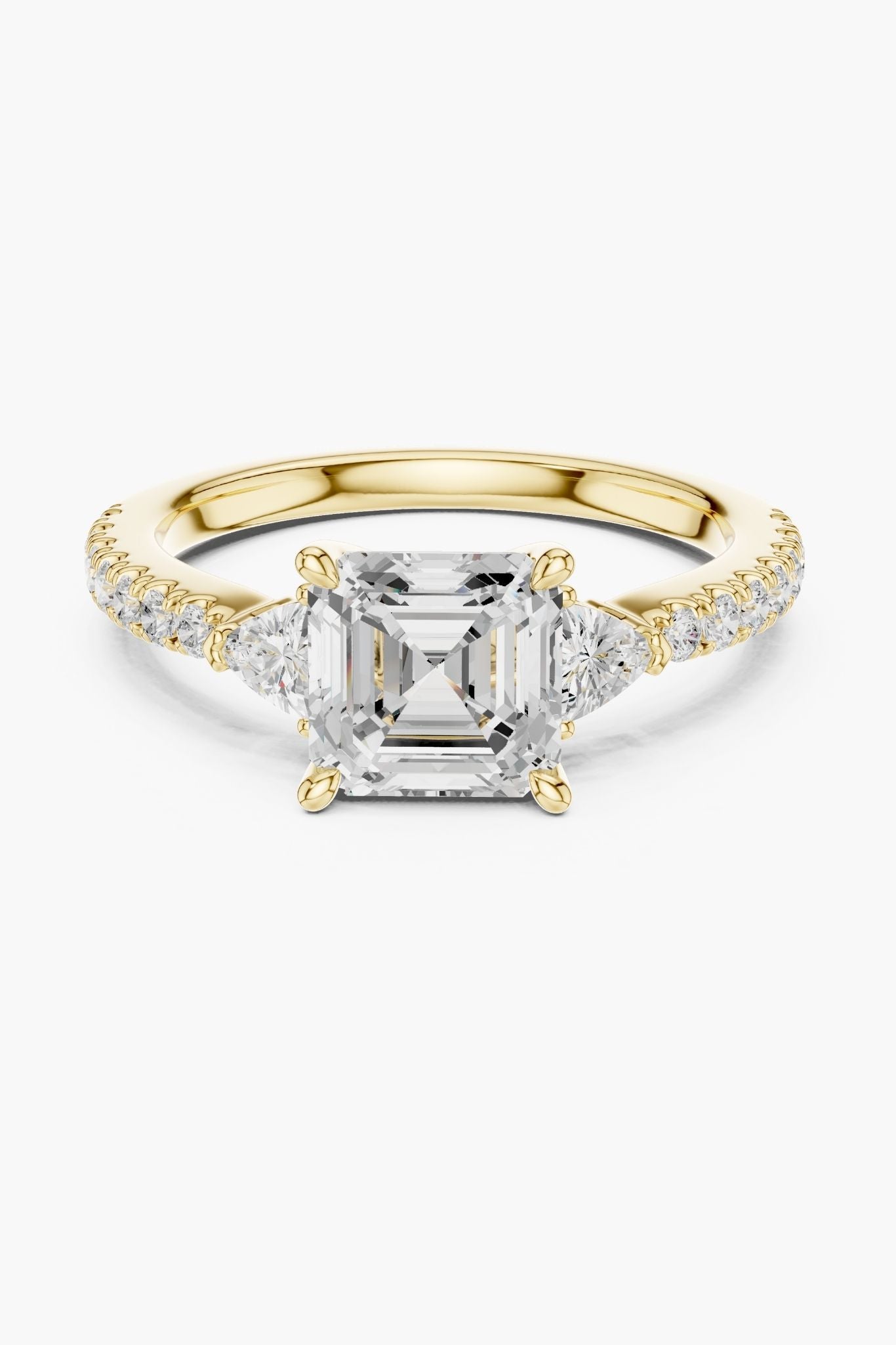 1.5ct Trinity Asscher Diamond Ring