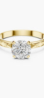 1ct Sculpted Facet Ring