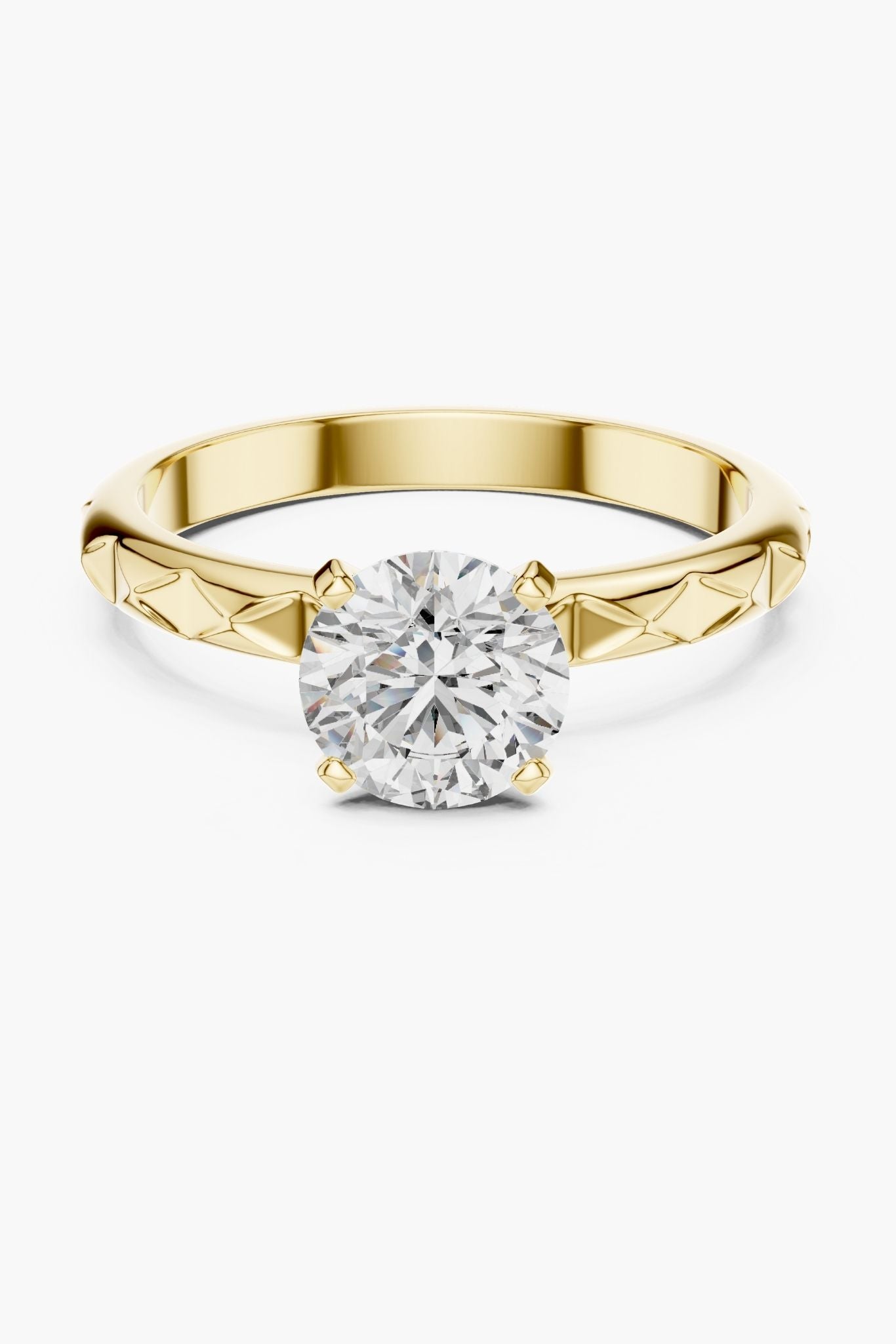1ct Sculpted Facet Ring