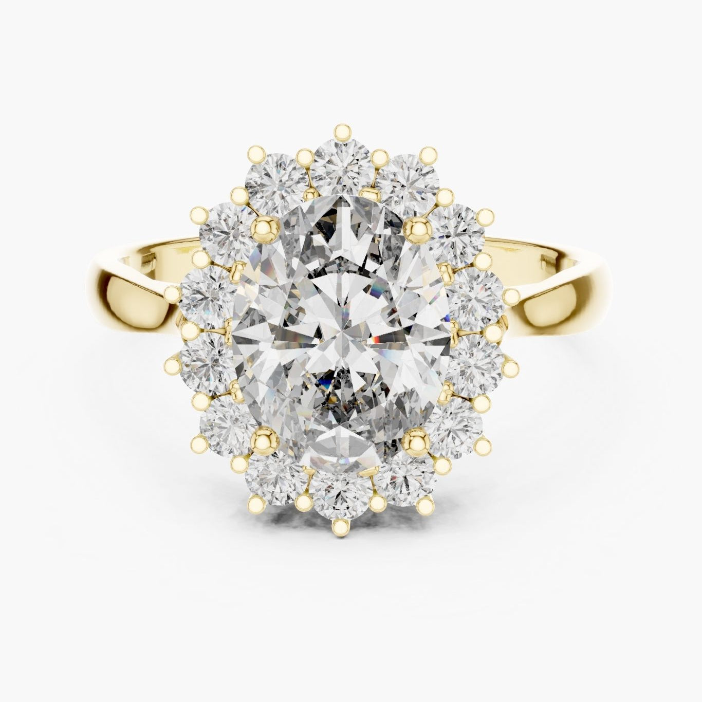 2.5ct Oval Bel Fiore Diamond Ring