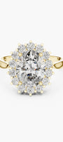 2.5ct Oval Bel Fiore Diamond Ring