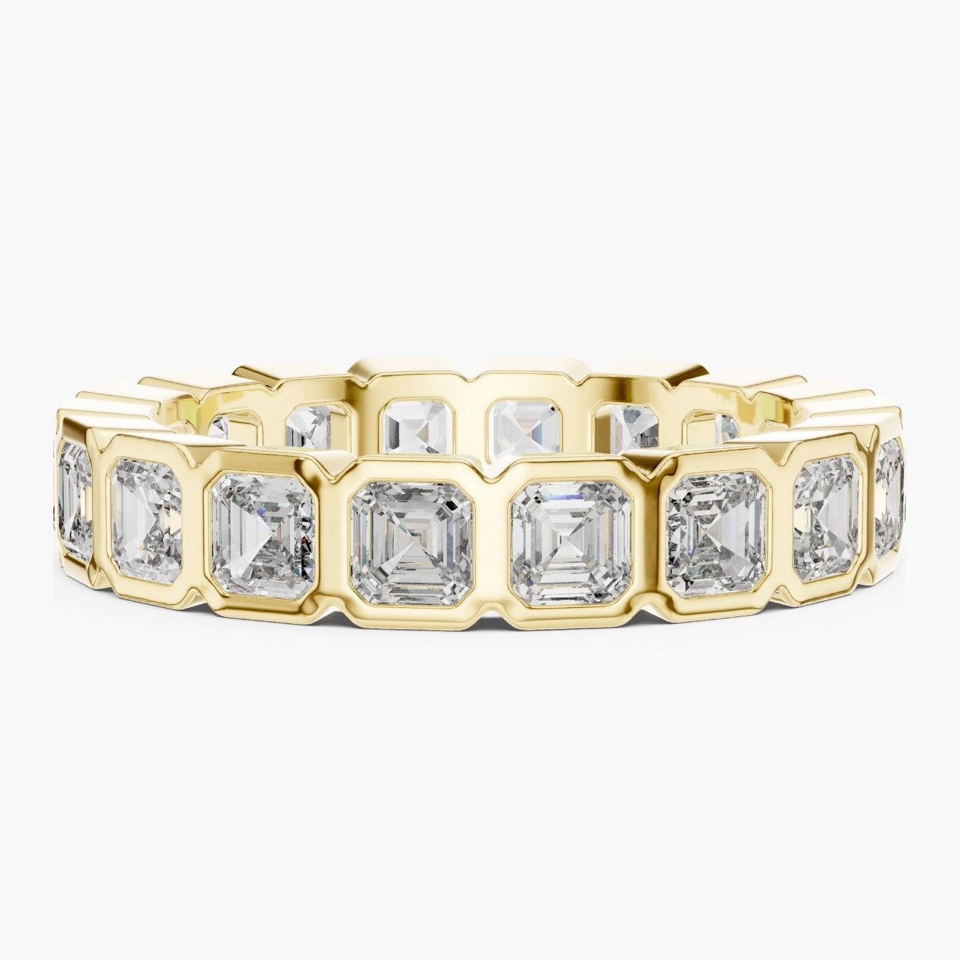 Bezel Asscher Eternity Ring