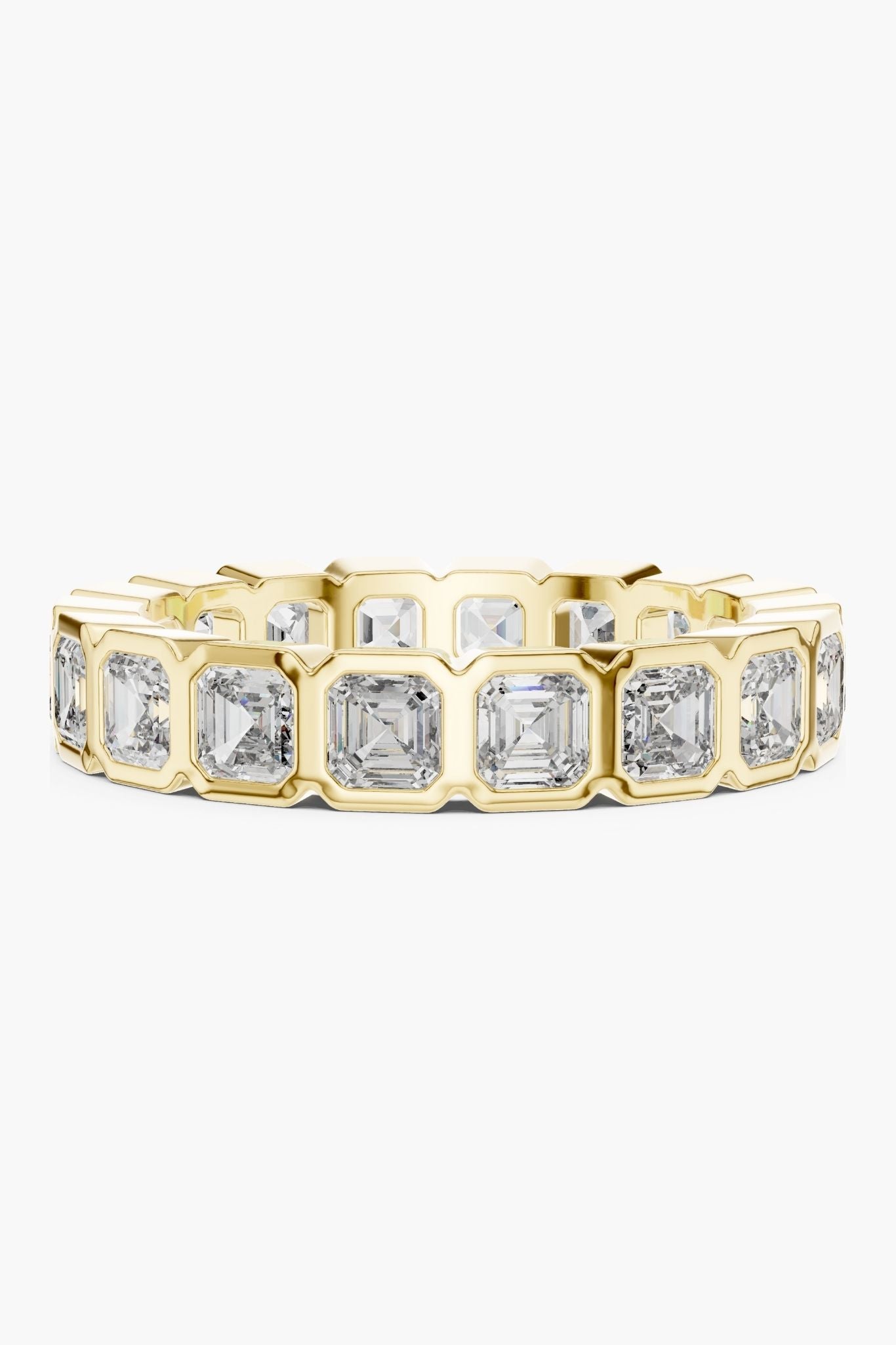 Bezel Asscher Eternity Ring