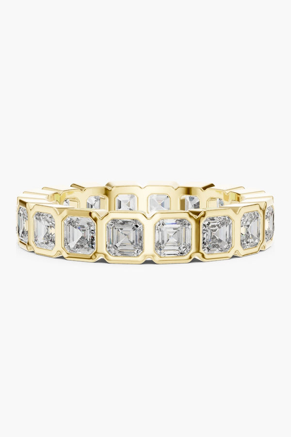 Bezel Asscher Eternity Ring