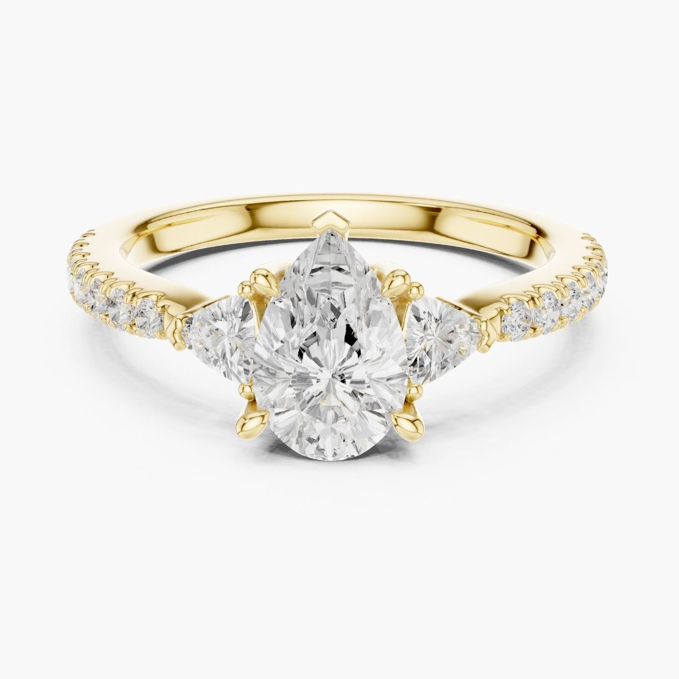 1.5ct Trinity Pear Diamond Ring