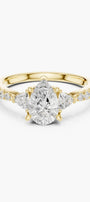 1.5ct Trinity Pear Diamond Ring