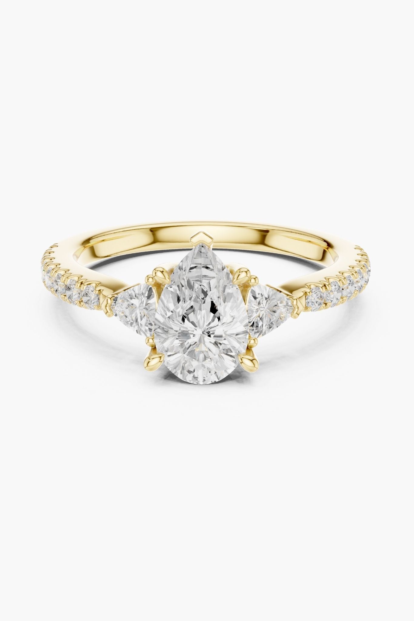 1.5ct Trinity Pear Diamond Ring