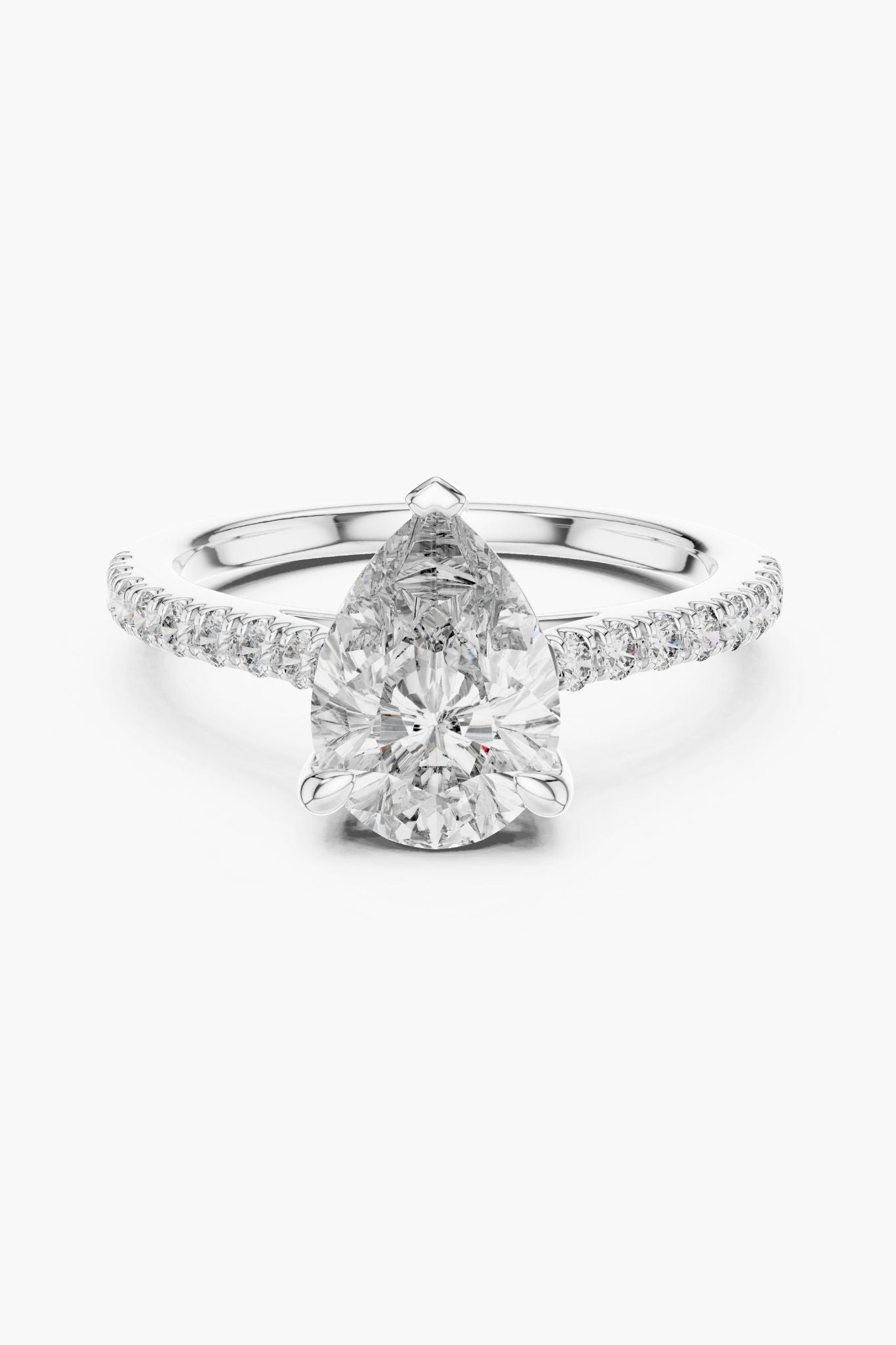 2ct Pear Solitaire Ring