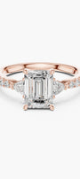 1.5ct Trinity Emerald Diamond Ring