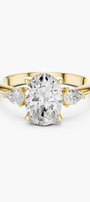 2ct Oval Trinity Ring
