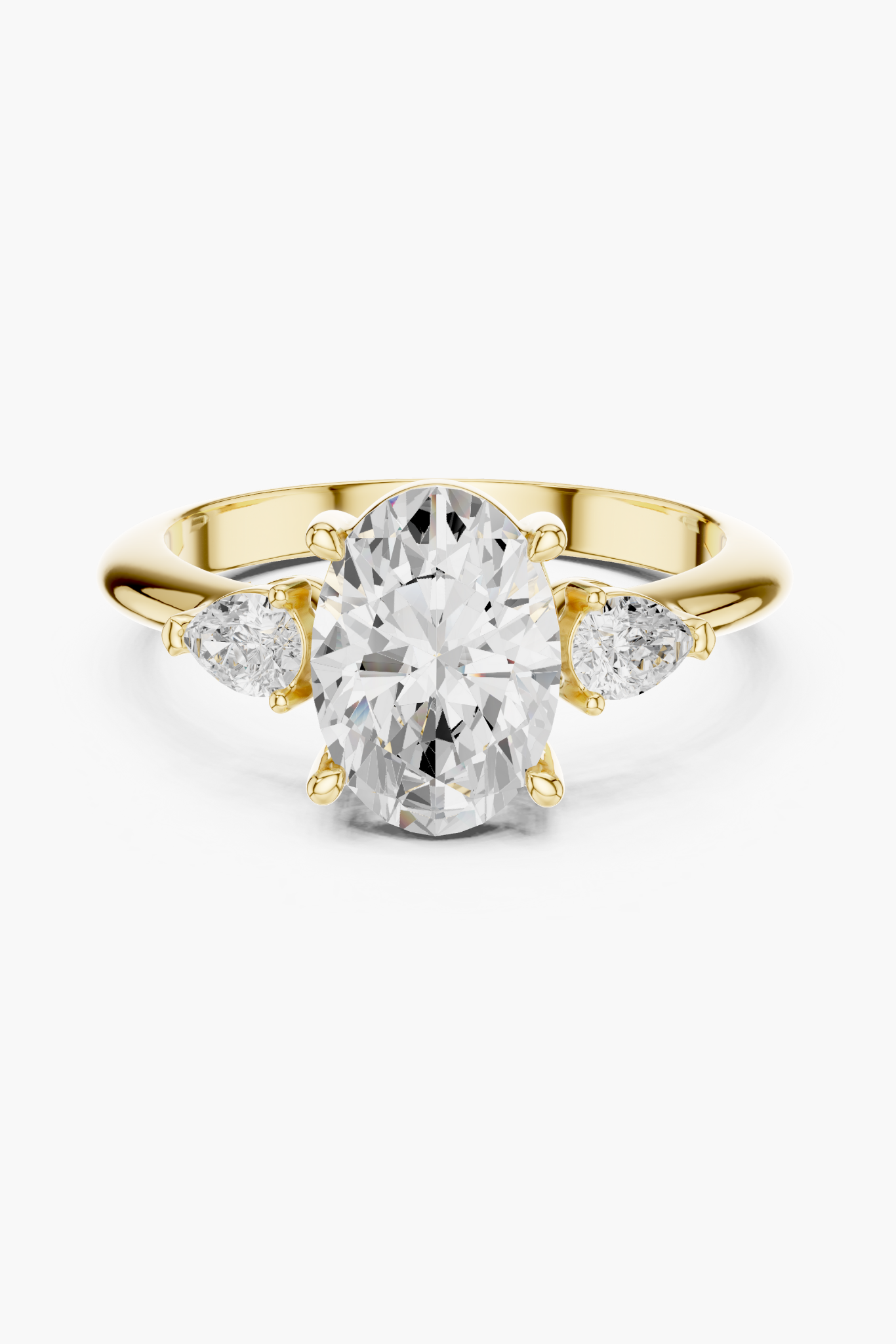 2ct Oval Trinity Ring