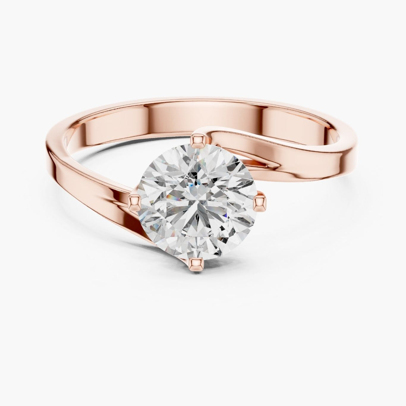 1ct Arc Solitaire Ring