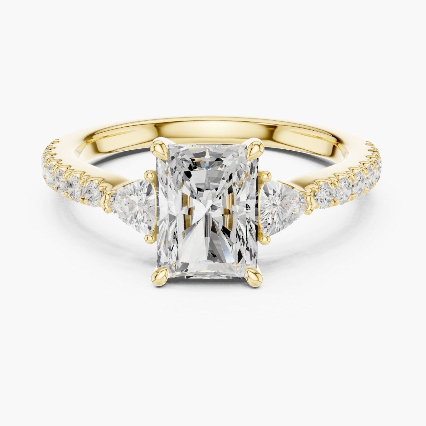 1.5ct Trinity Radiant Diamond Ring