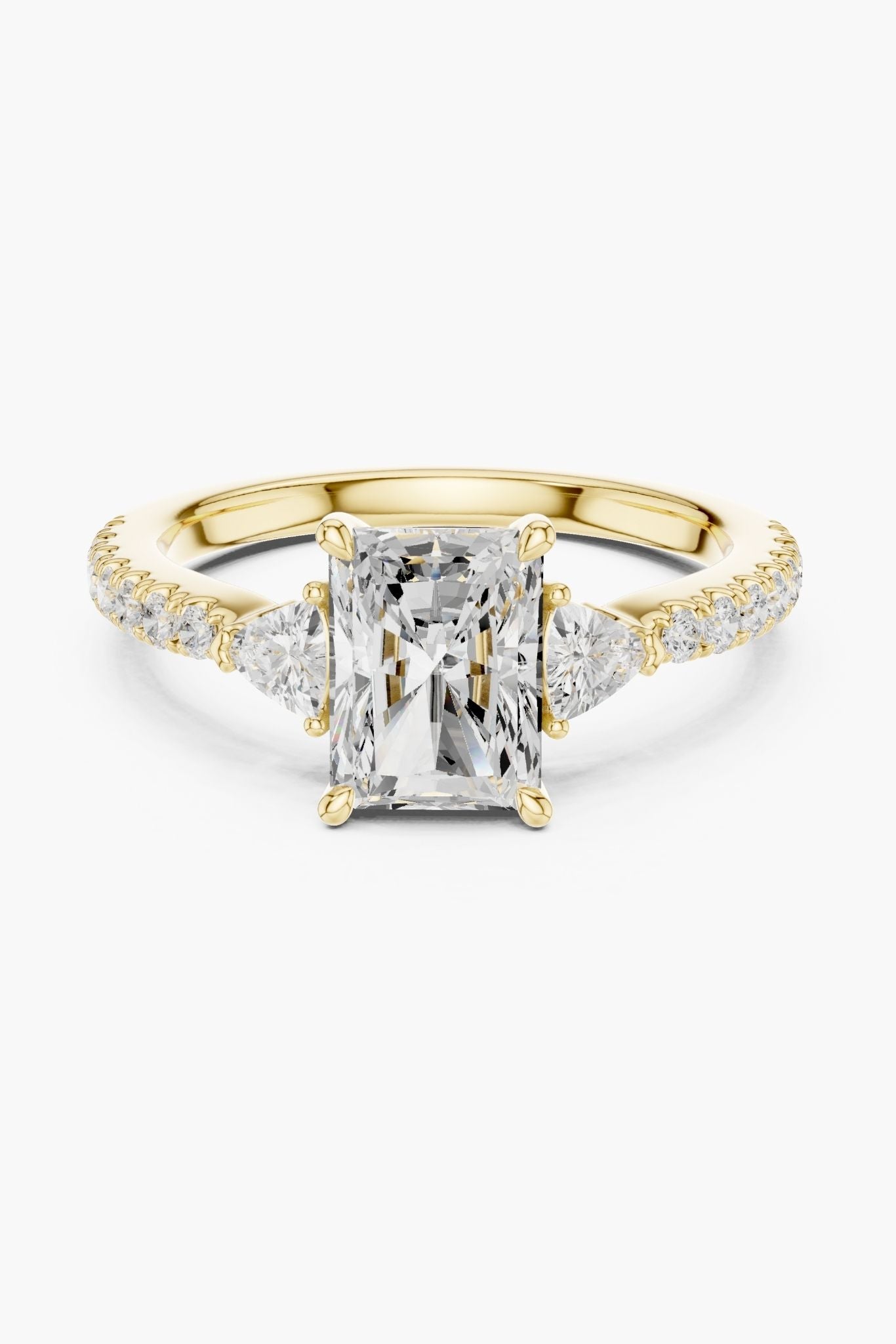 1.5ct Trinity Radiant Diamond Ring