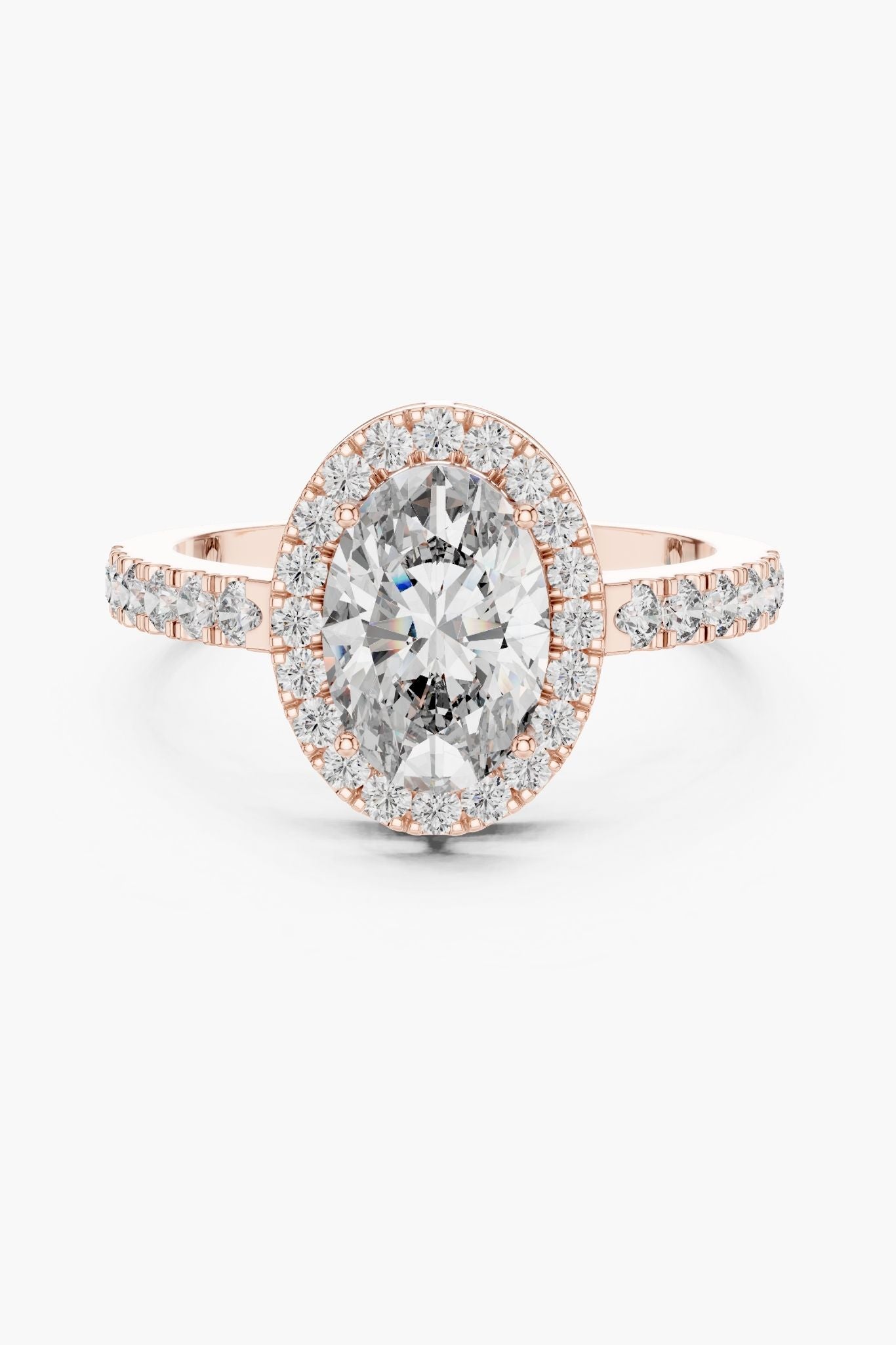 1.50ct Oval Halo Solitaire Ring