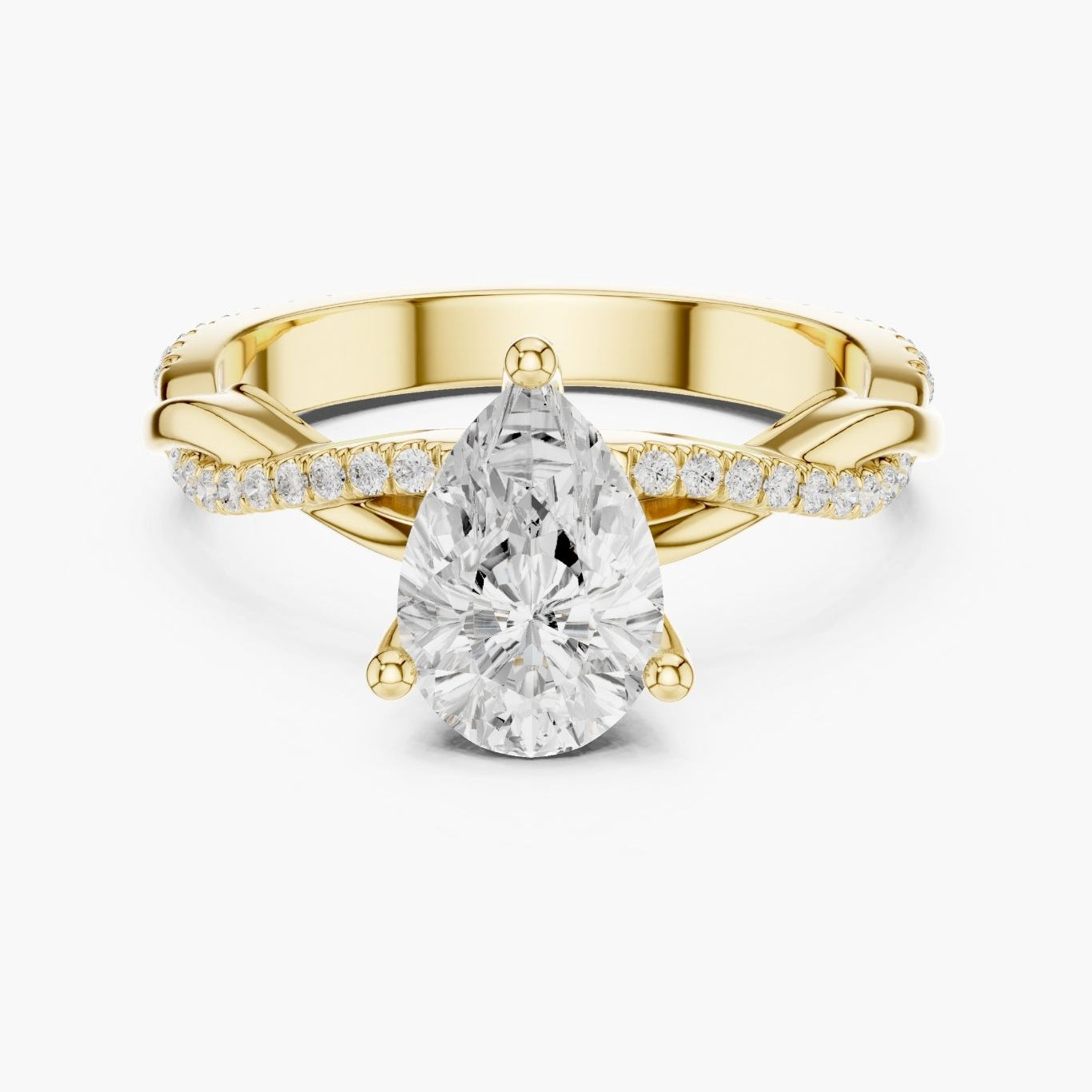 2ct Muse Pear Solitaire Ring