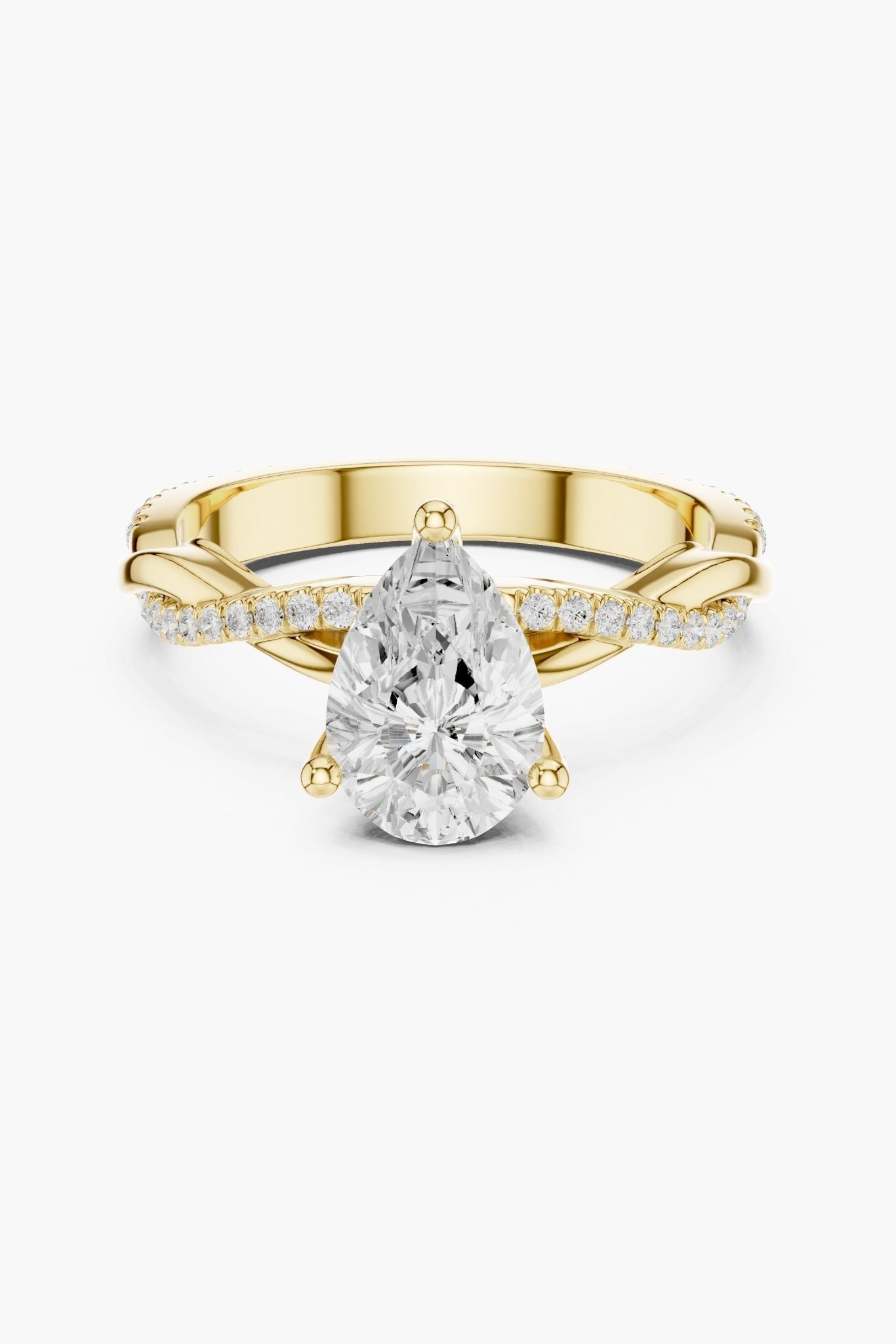 2ct Muse Pear Solitaire Ring