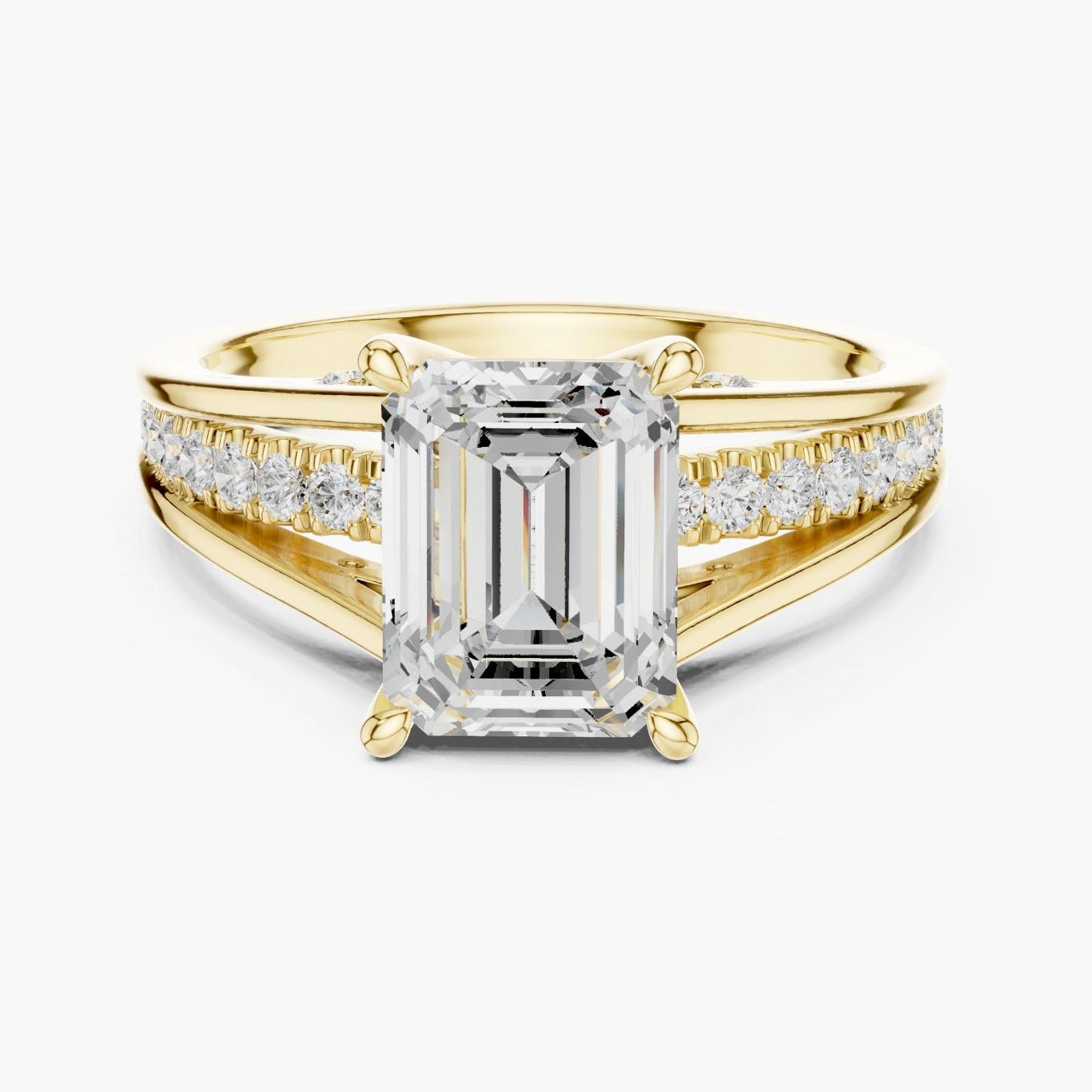Linea Emerald Engagement Ring