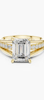 Linea Emerald Engagement Ring