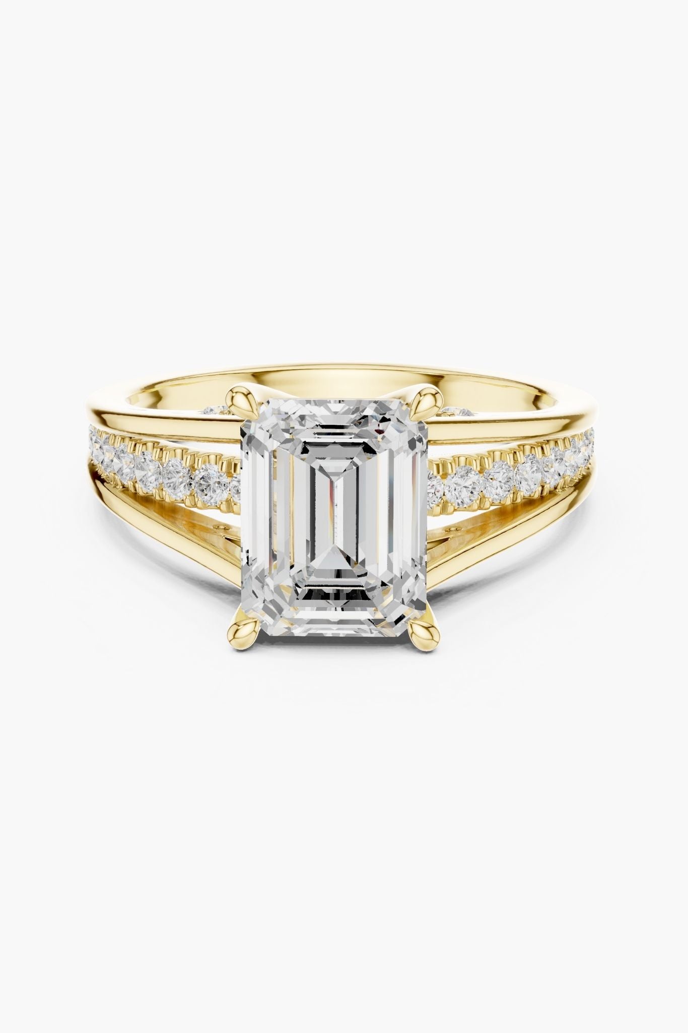 Linea Emerald Engagement Ring
