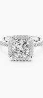 2.5 ct Asscher Halo Engagement Ring