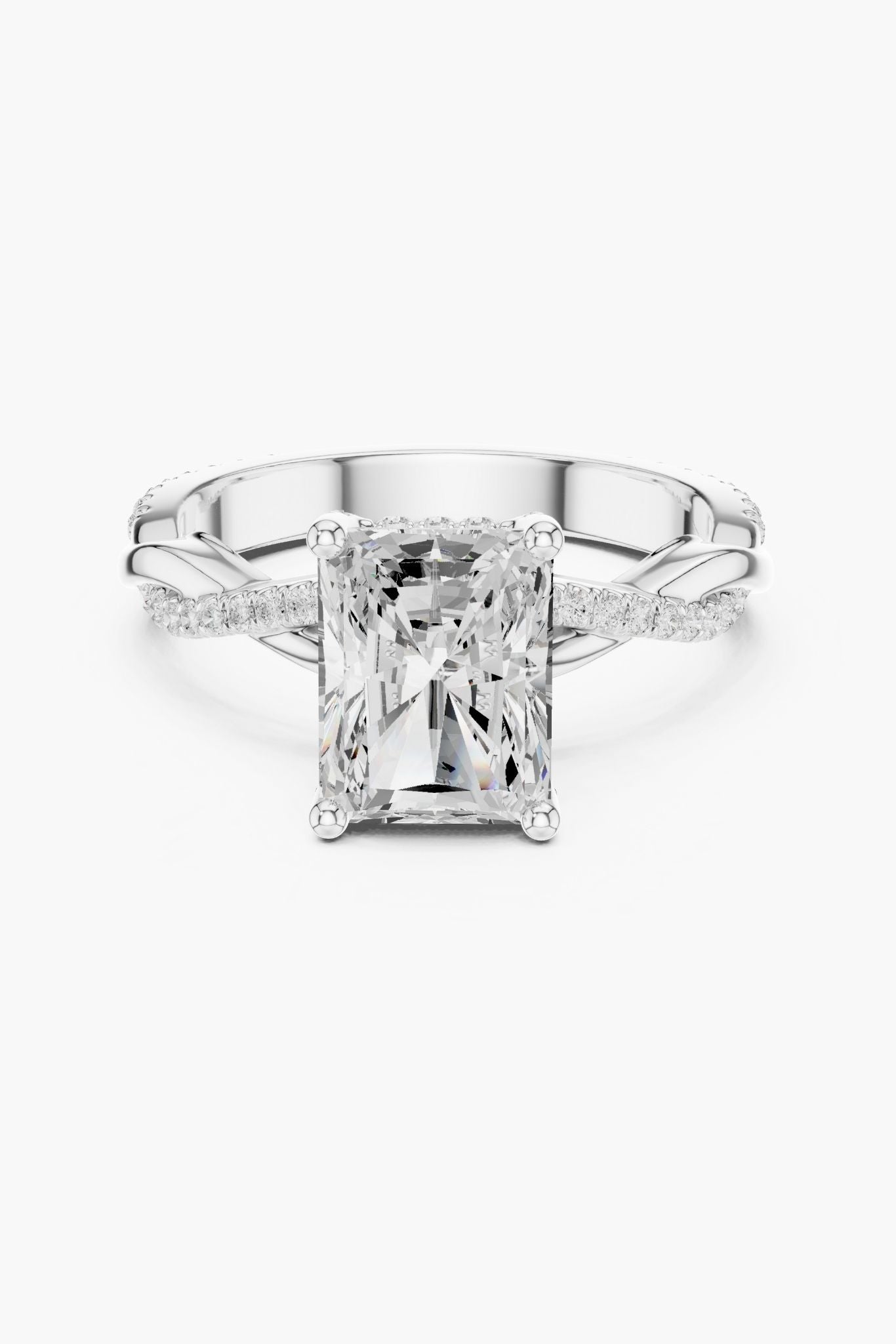 2ct Glowline Radiant Solitaire Ring