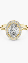 1ct Oval Diamond Halo Ring