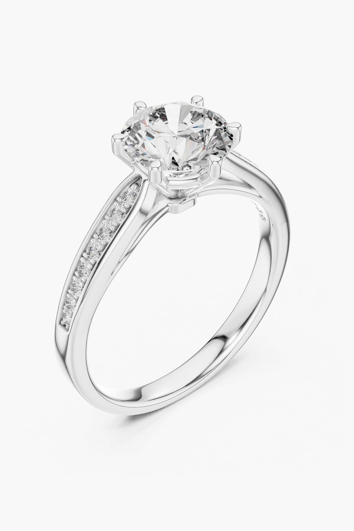 1ct Channel Band Solitaire Ring