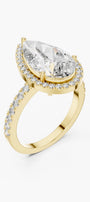 4ct Pear Halo Diamond Ring