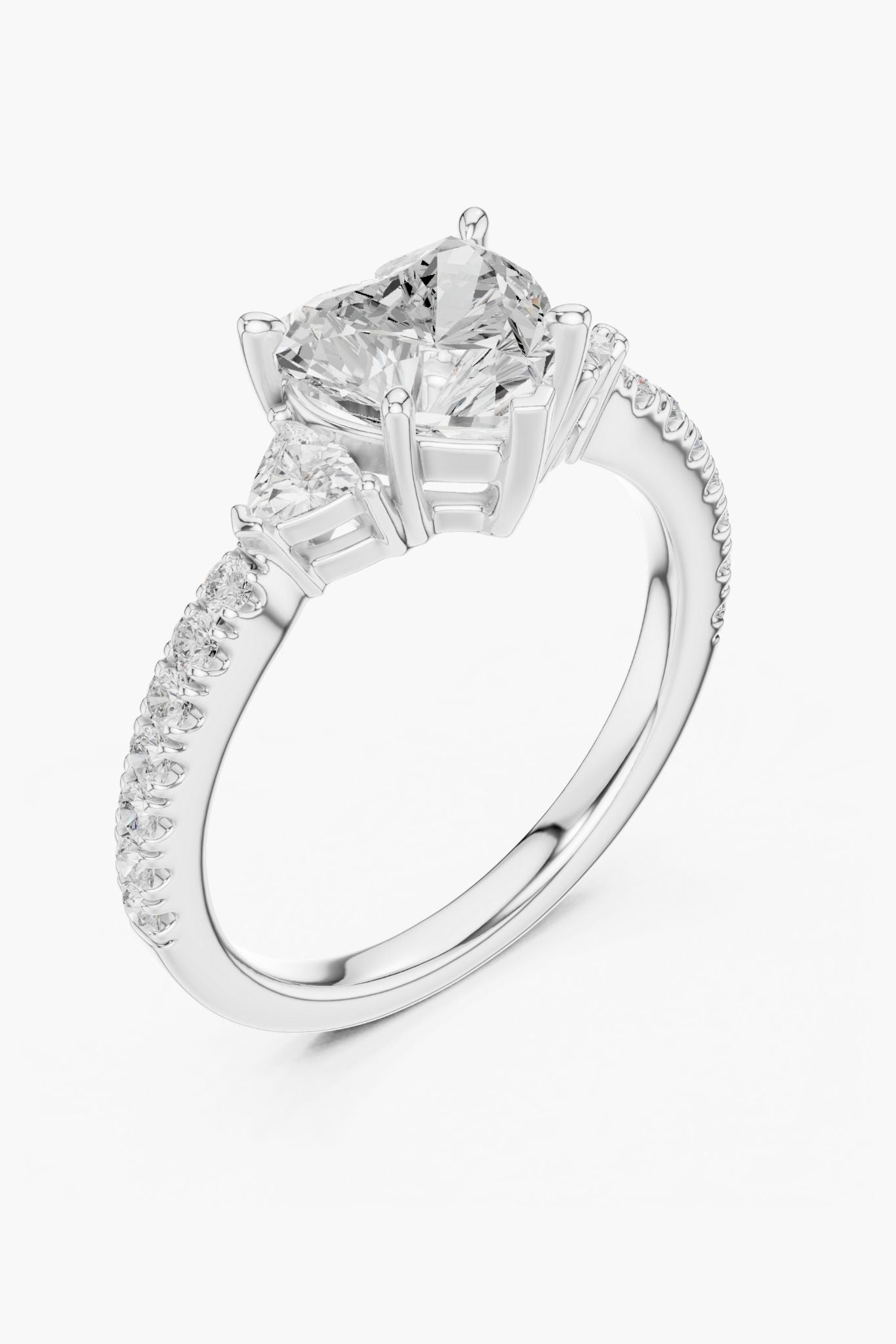 1.5ct Trinity Heart Diamond Ring