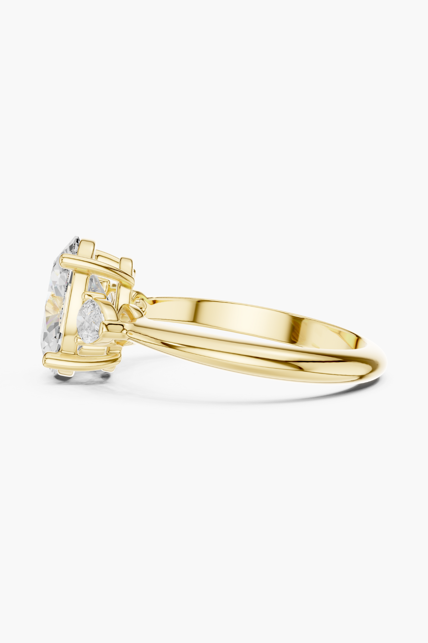 2ct Oval Trinity Ring