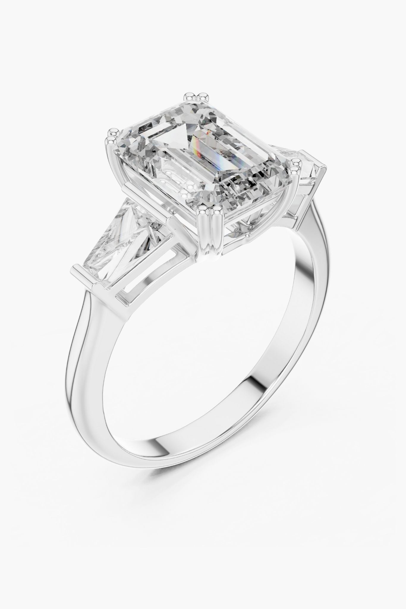 2.5ct Classic Emerald with Tapered Baguettes