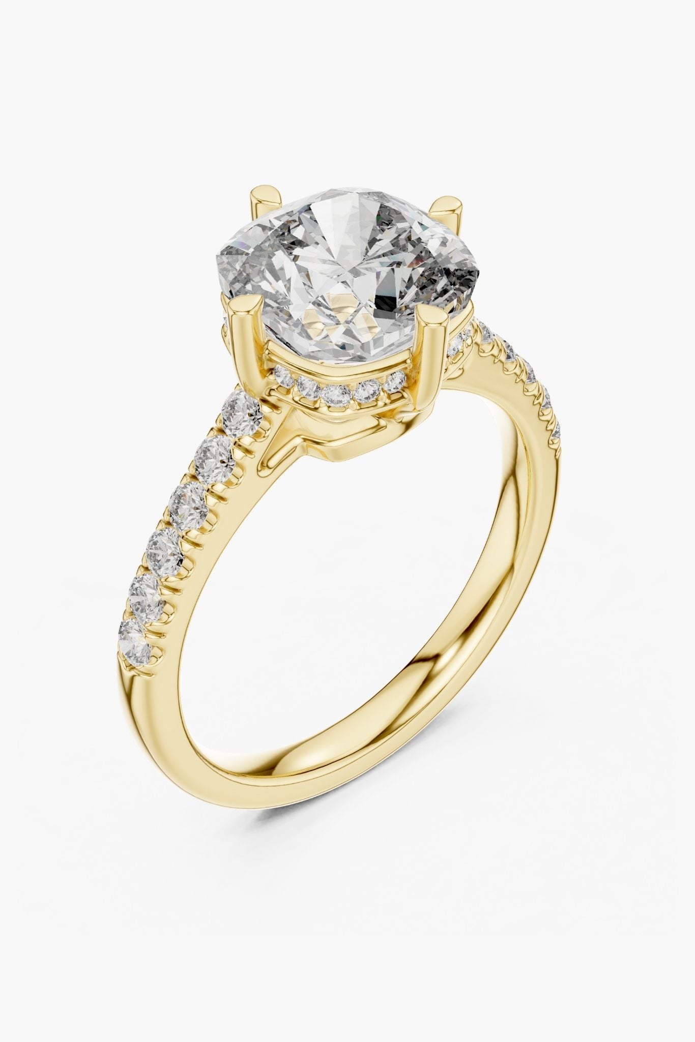 3.5ct Orbit Cushion Halo Ring