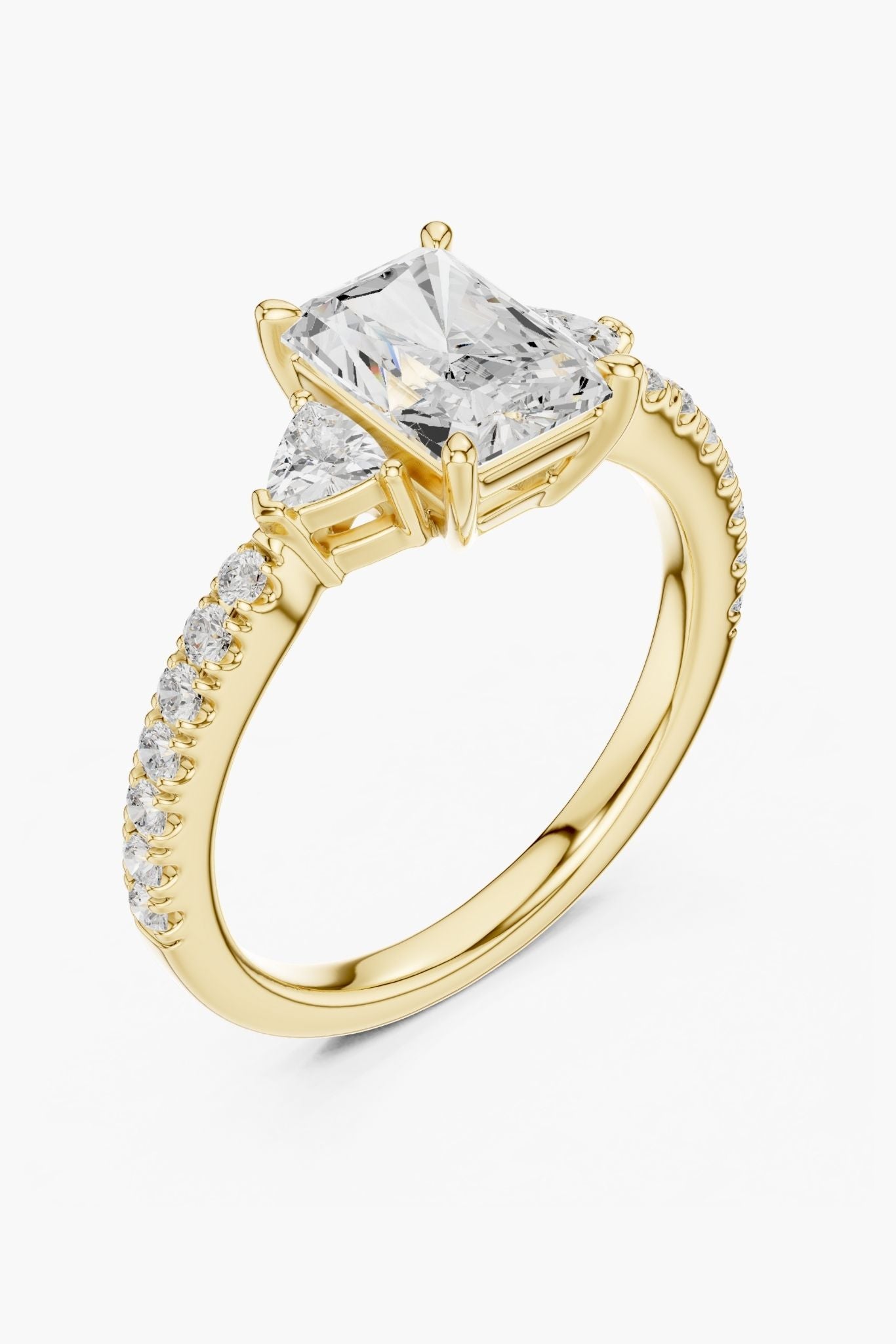 1.5ct Trinity Radiant Diamond Ring