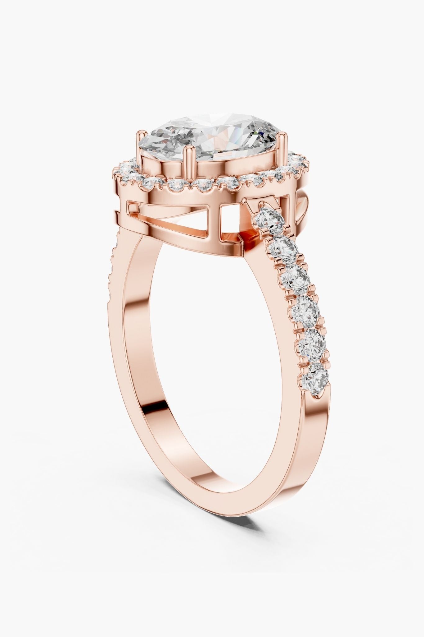 1.50ct Oval Halo Solitaire Ring