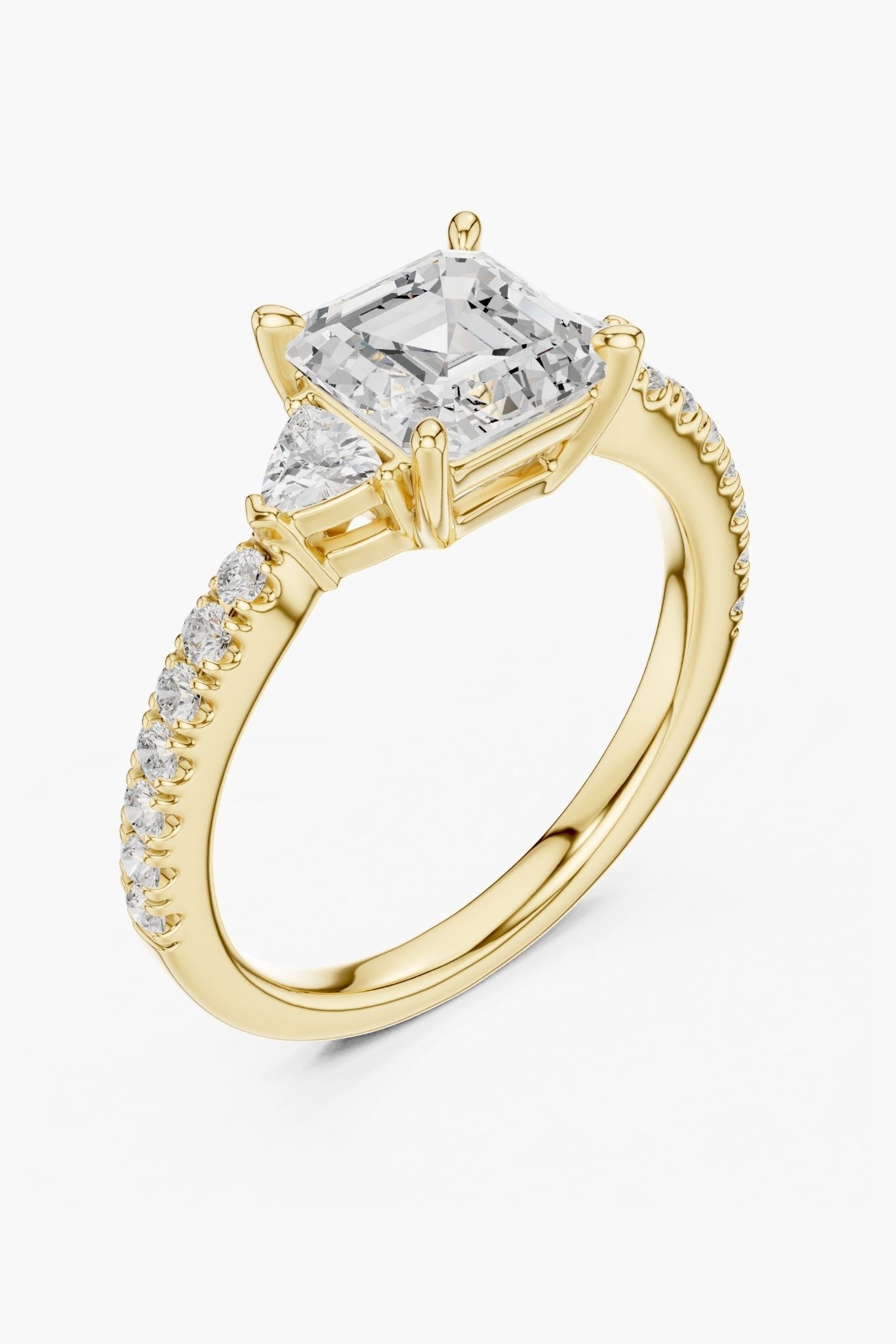 1.5ct Trinity Asscher Diamond Ring